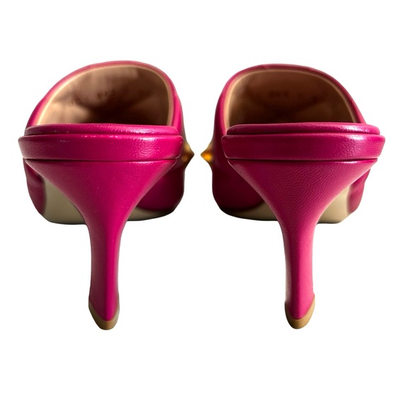 Valentino Garavani Fuschia Pink Heels RockStud Gold Studded Size 37 - Picture 4 of 8